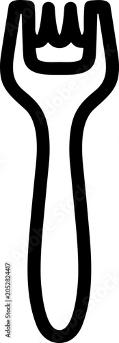 Принти на полотні Stylized outline of a tuning fork, a scientific instrument for producing sound
