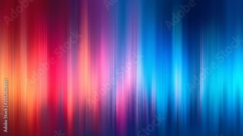 A vertical abstract art piece featuring blended bands of color, red to blue gradients