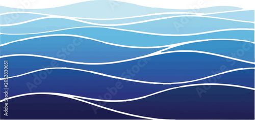 Foto Abstract blue ocean waves with rising sun background abstract background sunligh