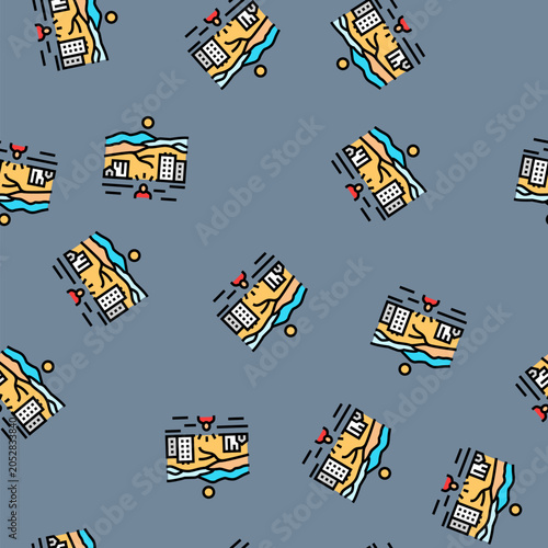 Принти на полотні open spaces agoraphobia fear vector seamless pattern open spaces agoraphobia fea