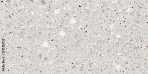 Obraz na płótnie Neutral light gray terrazzo surface with fine speckled aggregate pattern terrazz