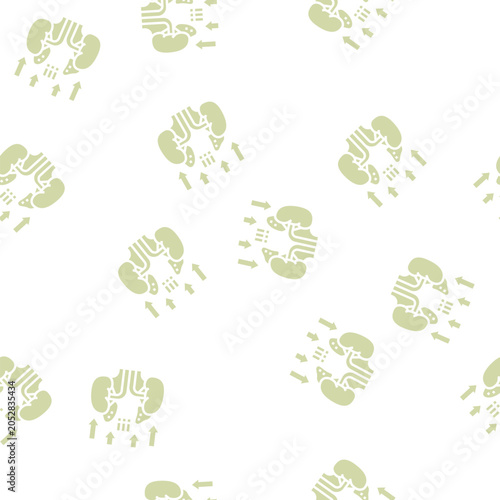 Tableau sur toile adrenal insufficiency endocrinology vector glyph seamless pattern adrenal insuff