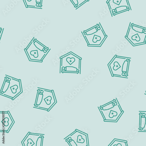 Foto palliative care cancer treatment vector line seamless pattern palliative care ca