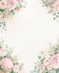 Pastel Rose Wedding Invitation Background