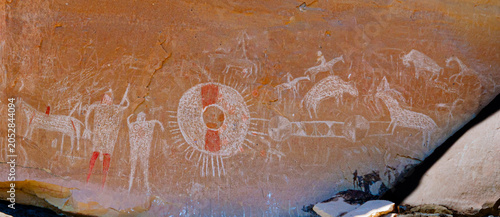 Foto ancient petroglyphs Utah