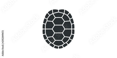 Minimalist Turtle Shell Silhouette Icon