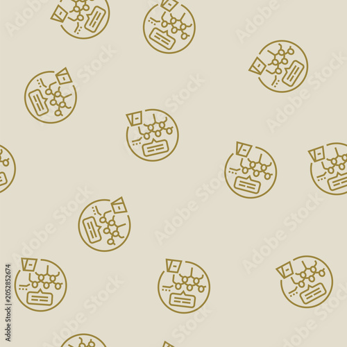 Картината върху платно circumstantial evidence crime vector line seamless pattern circumstantial eviden