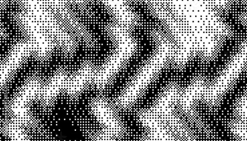 Fotografía Black and white abstract pixelate pattern with smooth transition halftone effect for sporty design element