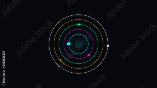 Abstract Business Technology Network Ecosystem Motion Graphics, Infographic Concept for Presentation Background, Website Hero Header and Corporate Video Background