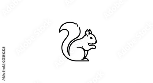 Simple line drawing of a squirrel.