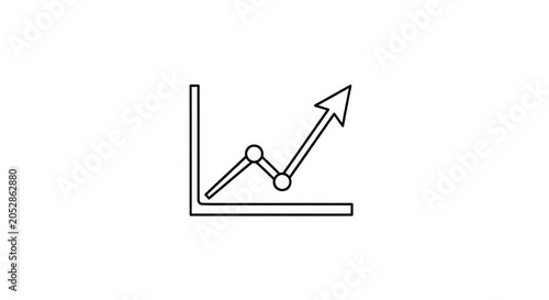 Simple line graph with arrow trend.