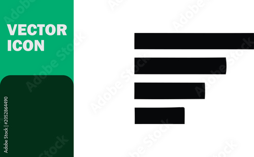 Simple vector icon of a menu or list