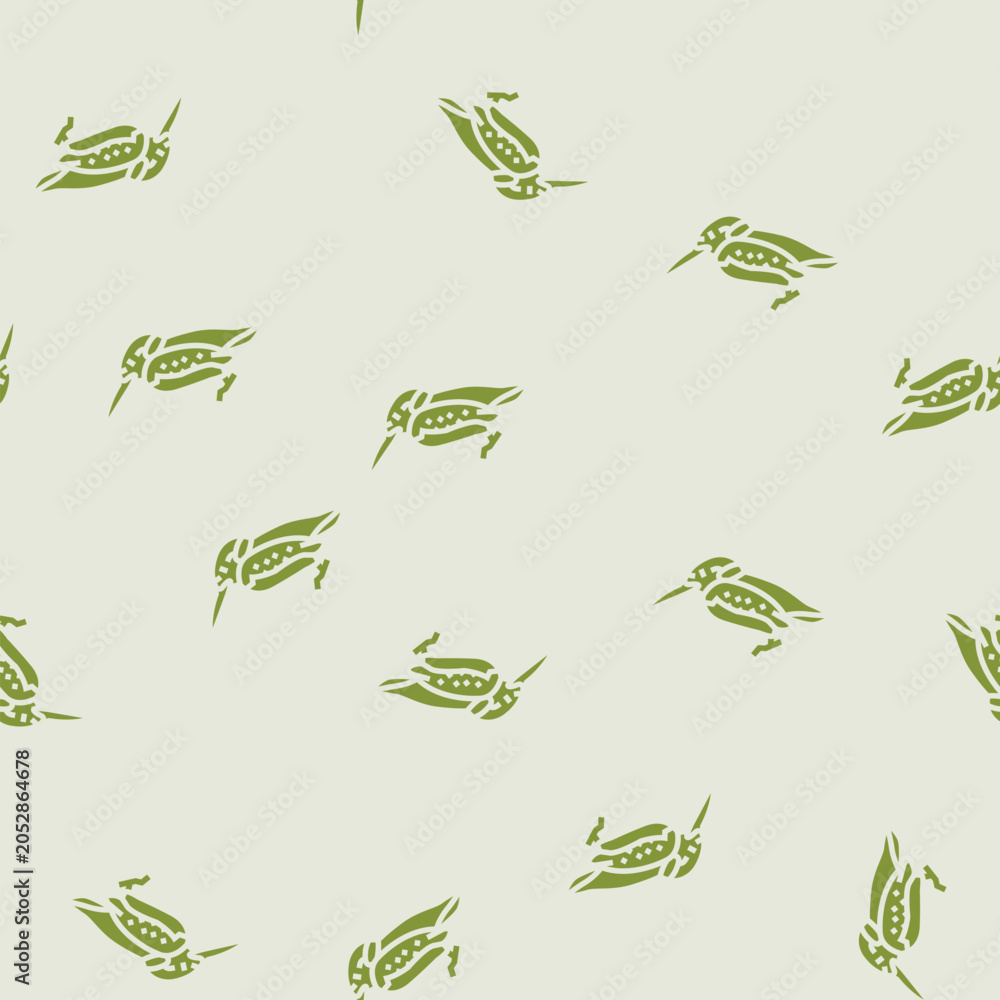 Obraz premium kingfisher bird exotic vector glyph seamless pattern kingfisher bird exotic sign illustration