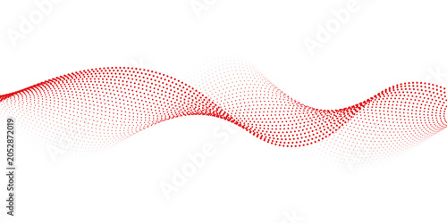 Photography Red dotted wave line pattern