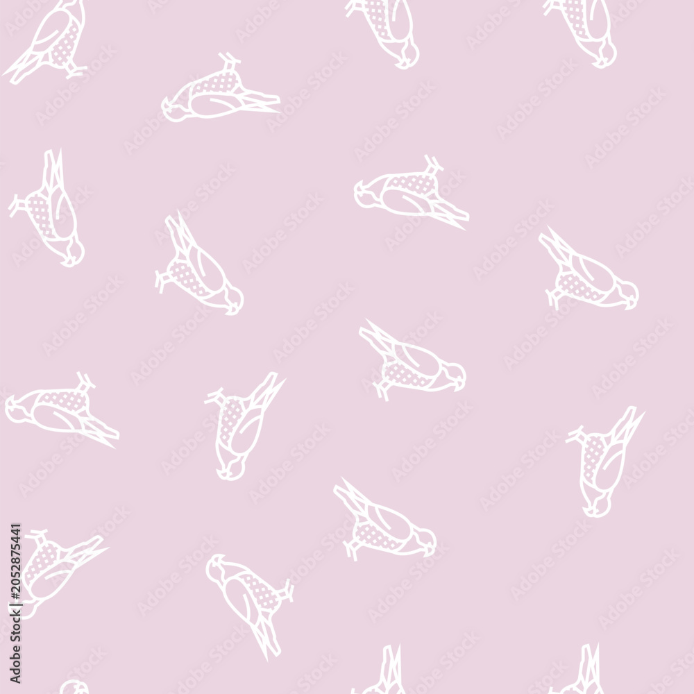 Obraz premium falcon bird vector line seamless pattern falcon bird sign illustration