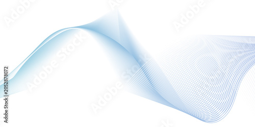 Minimal frequency blue gradient flowing blend line technology business wavy background. paper waves flow background. vector isometric grid smooth line. digital web thin music soundwave web template.
