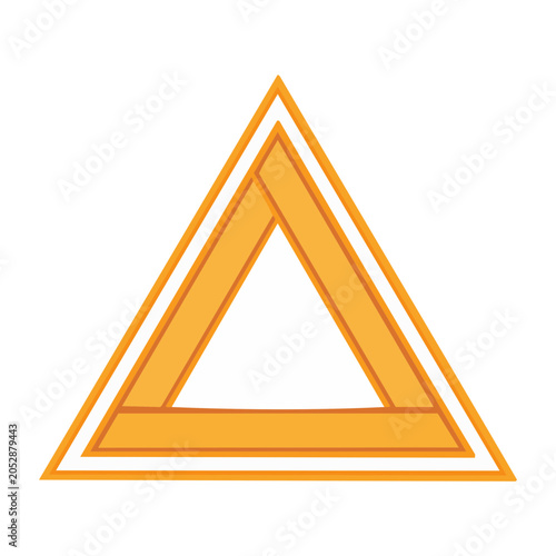 Minimalist yellow triangle vector design