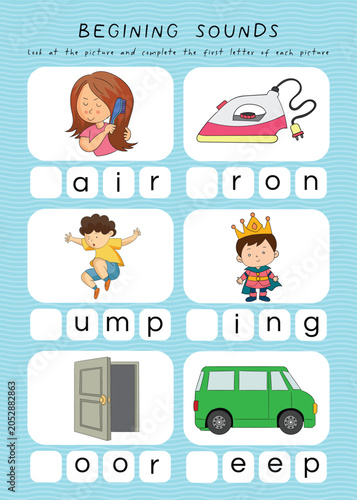 First letter of the word  worksheets