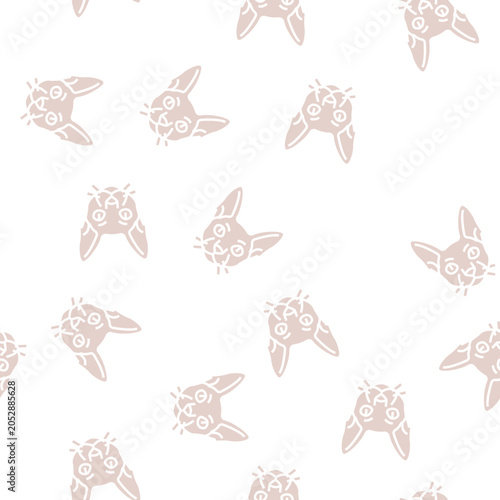 Φωτογραφία cornish rex cat cute pet vector glyph seamless pattern cornish rex cat cute pet