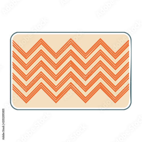Orange zigzag pattern on beige background