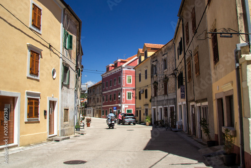 Street with historical architecture in Skradin town in Croatia