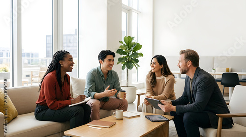 Diverse Team Collaboration in Modern Workplace