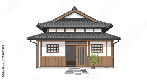 Traditional Japanese House Exterior - Minimalist Architecture