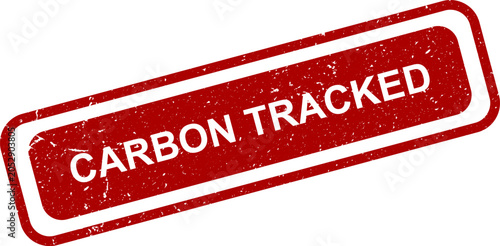 Obraz na plátně Carbon tracked stamp for eco friendly business