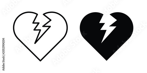 Foto Broken heart icon
