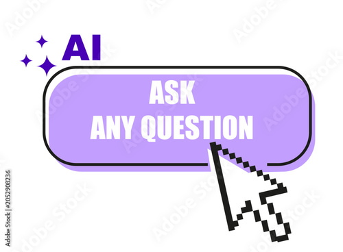 Chat bot robot speech internet. AI service mobile isolated app. Ask question to AI. Artificial intelligence assistance. Digital conversation. Vector