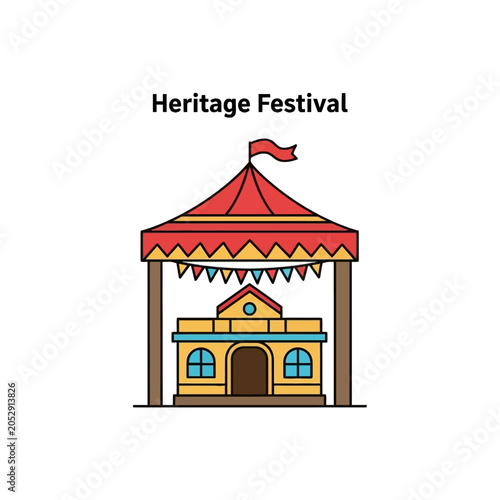 Colorful Heritage Festival Tent Pavilion.