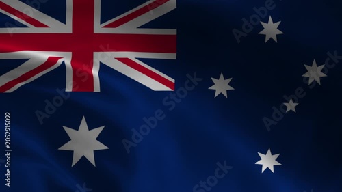 Australia National Flag Waving Background