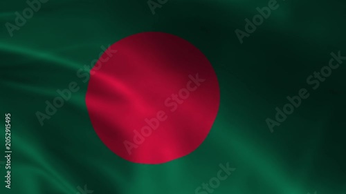 Bangladesh National Flag Waving Background