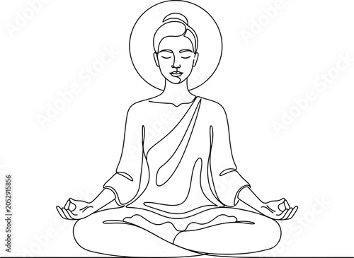 46_A person in a serene medi_traced