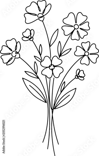 727_Wildflower small bouquet_traced