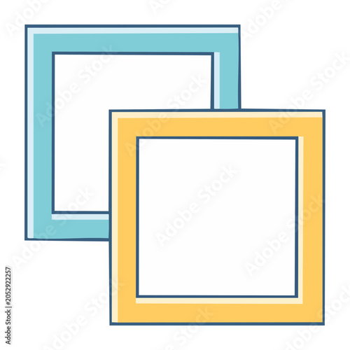 Minimalist overlapping square design