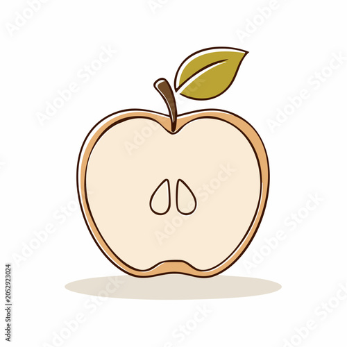 Half Apple Illustration