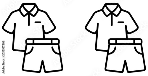 Quadro su tela shirt pants clothing set icon vector