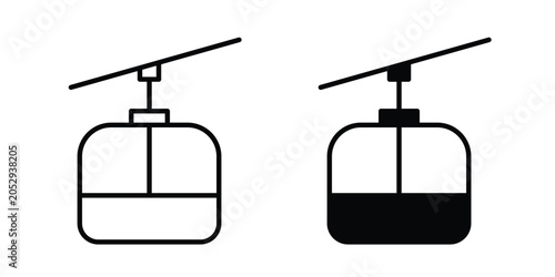 Schilderij op canvas Chairlift icon