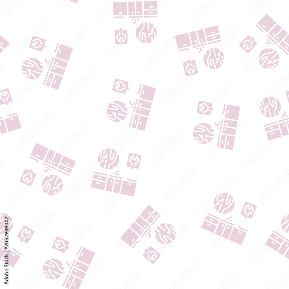 Obraz premium kitchen worktop repair vector glyph seamless pattern kitchen worktop repair sign illustration