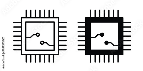 Foto Computer microprocessor icon