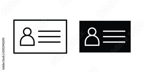 Bild auf Leinwand Identification card icon