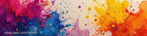 A vibrant paint splattered canvas, overflowing with color and texture, embodying unrestrained artistic expression and fervent creative energy , emotion, creativity