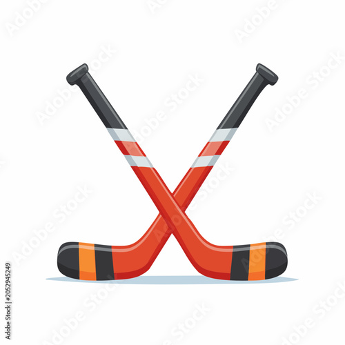 Two Crossed Hockey Sticks