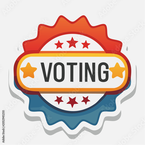 Voting Badge with Stars
