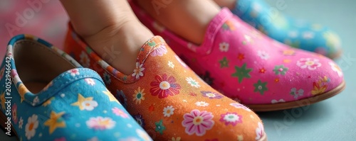 Colorful shoe bands in various styles and patterns, ideal for customizing footwear and adding a personal touch Perfect for crafting, DIY projects, and accessorizing shoes , stripes, top view