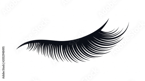 Eyelash extensions vector illustration isolated on white background