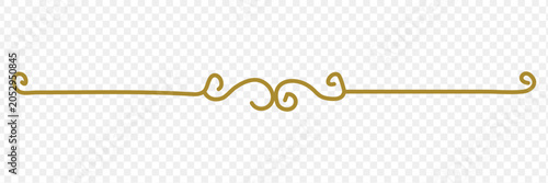 Golden ornamental flourish divider elegant decorative swirl line for luxury frames and vintage design elements Classic gold swirl flourish divider for wedding invitations, certificates, and premium 
