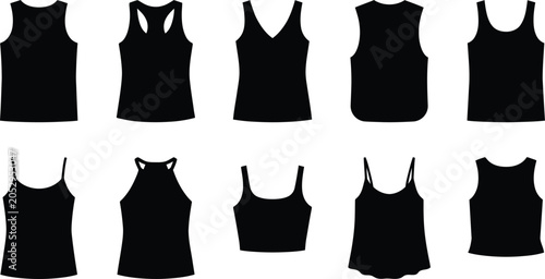 Bild auf Leinwand Women's tank top silhouette collection
