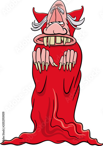 monster or vampire fantasy character cartoon illustration